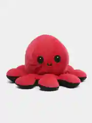 Бордовый игрушка осьминог перевёртыш, мягкая, двусторонний, 20*10 см