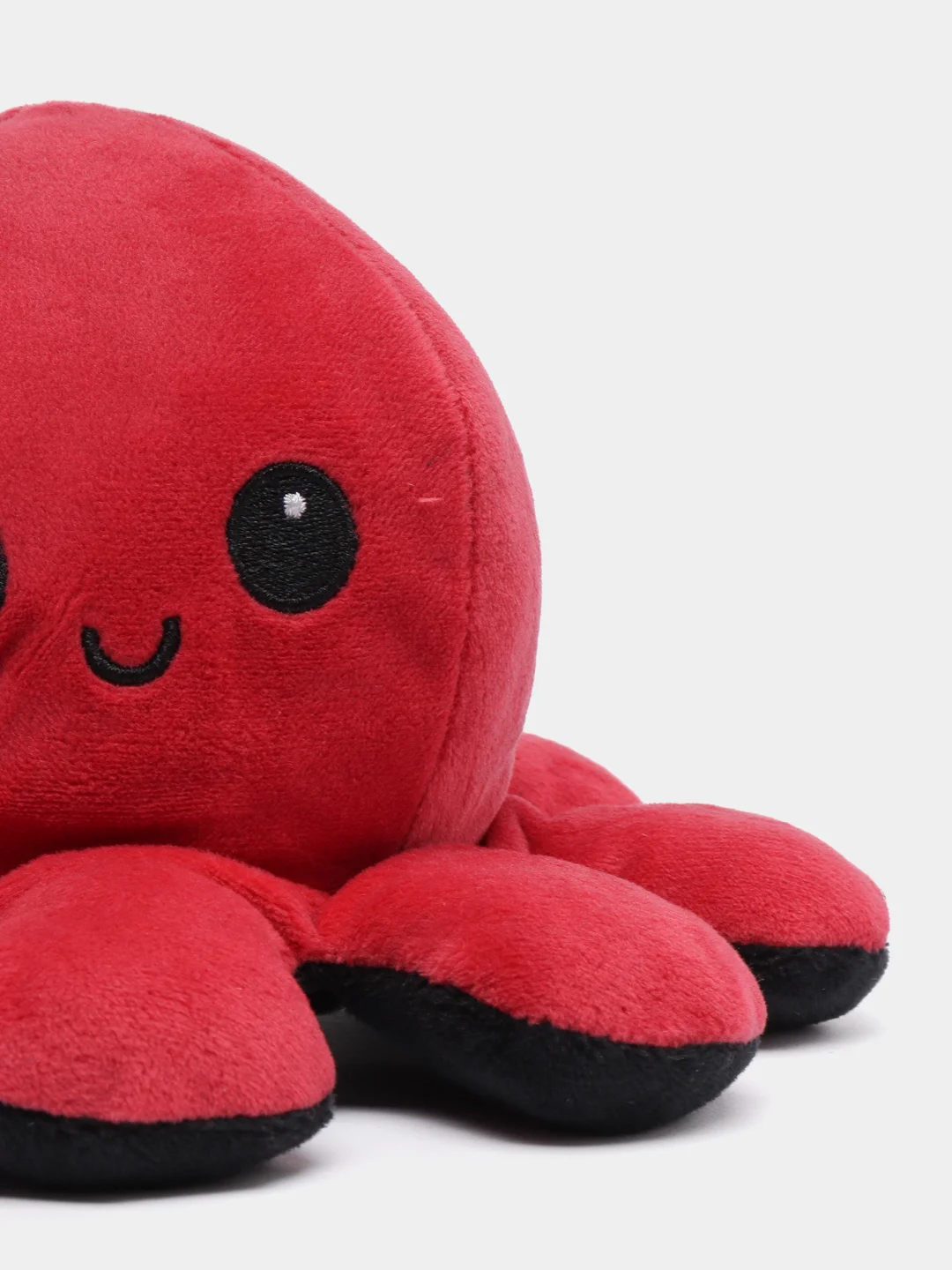 Бордовый игрушка осьминог перевёртыш, мягкая, двусторонний, 20*10 см