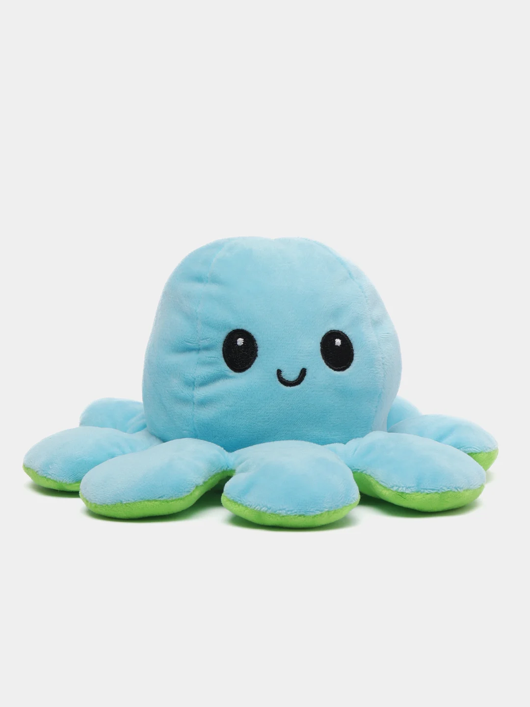 Светло-синий игрушка осьминог перевёртыш, мягкая, двусторонний, 20*10 см