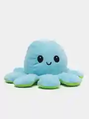 Светло-синий игрушка осьминог перевёртыш, мягкая, двусторонний, 20*10 см