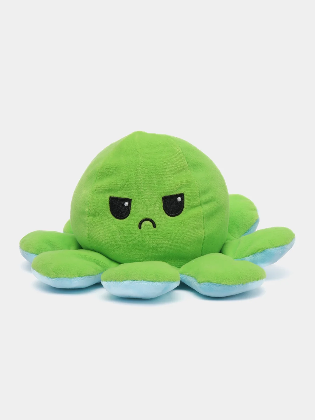 Светло-синий игрушка осьминог перевёртыш, мягкая, двусторонний, 20*10 см