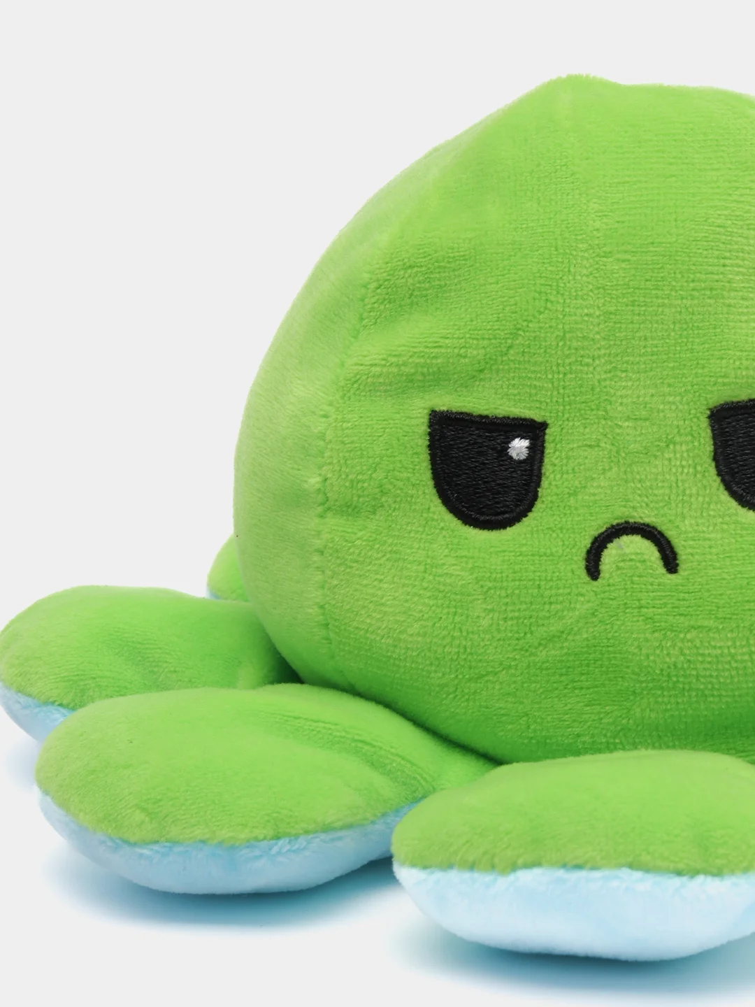 Светло-синий игрушка осьминог перевёртыш, мягкая, двусторонний, 20*10 см