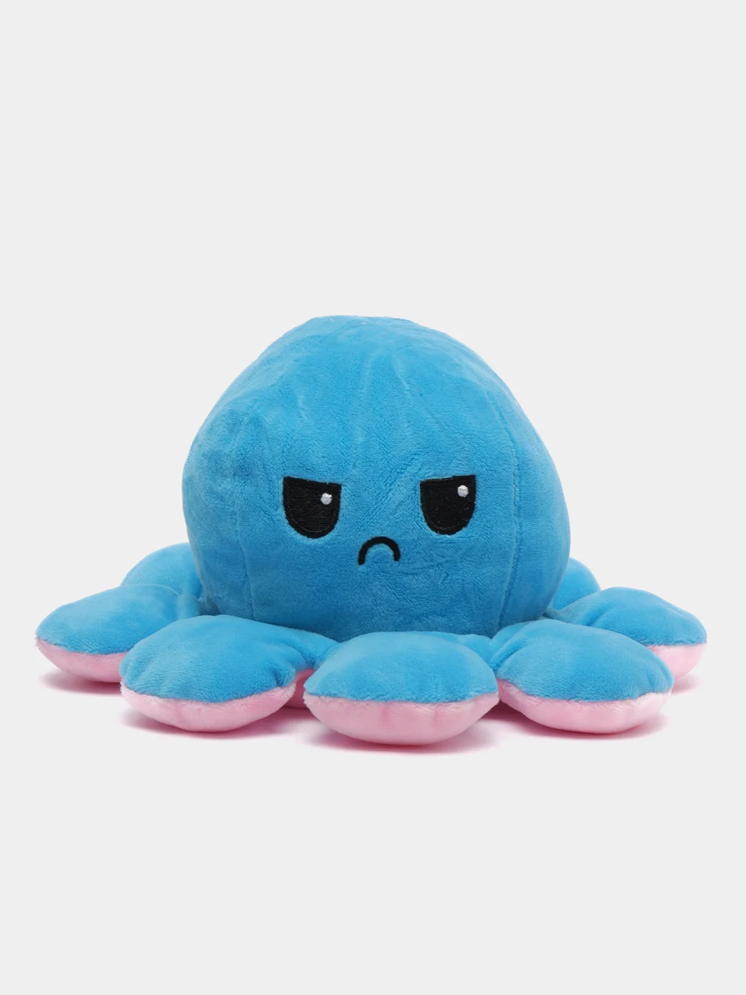 Бордовый игрушка осьминог перевёртыш, мягкая, двусторонний, 20*10 см