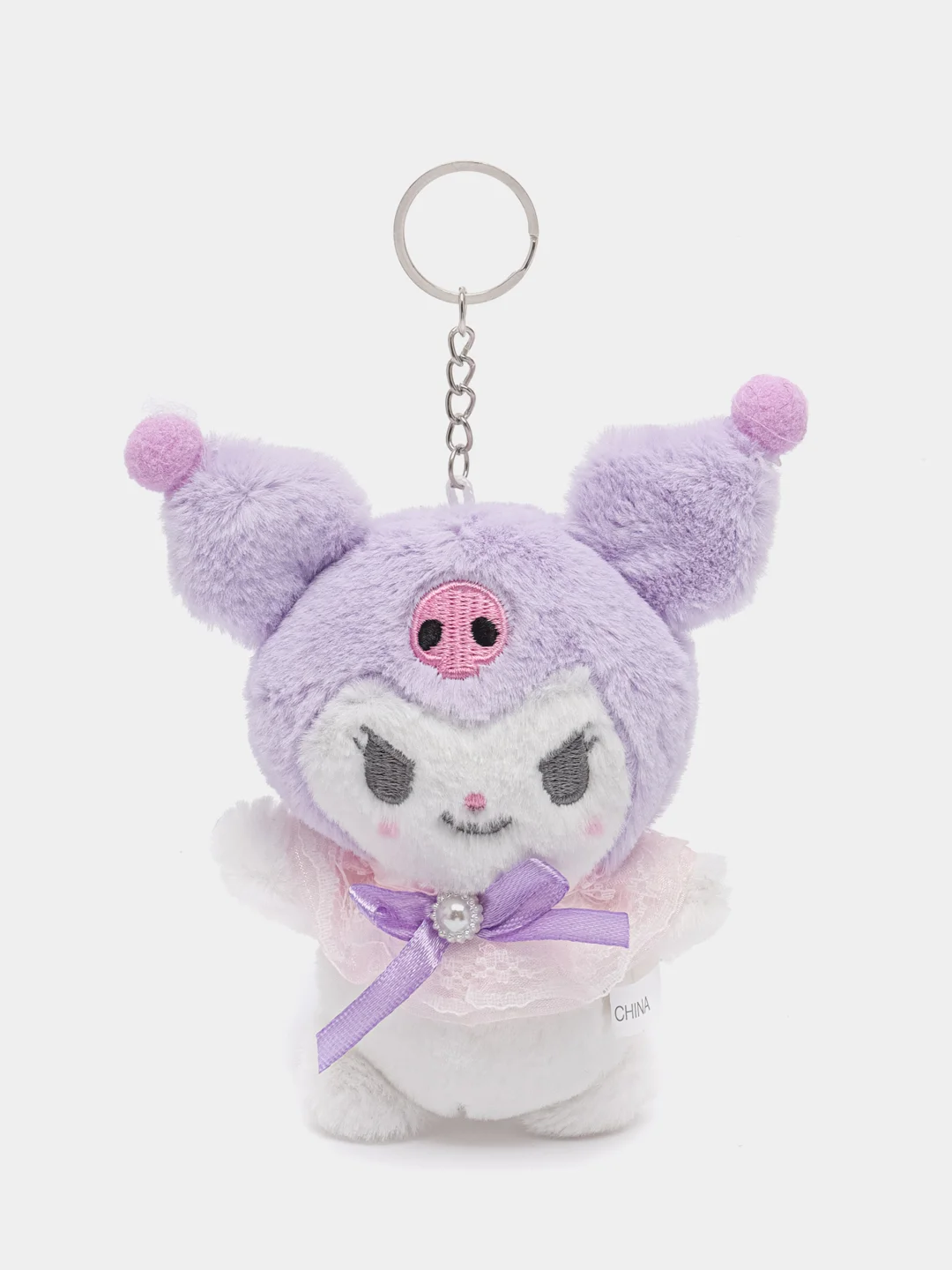 Сиреневый куроми Kuromi мягкая игрушка-брелок, 14 см, 2 цвета