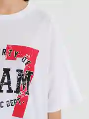 Белый женская футболка свободного кроя oversize