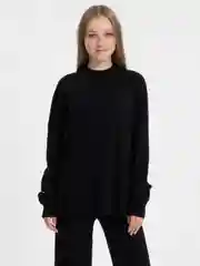 Черный костюм женский, трикотажный, вязаный
