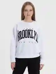 Черный женский спортивный костюм-двойка, с принтом BROOKLYN: свитшот и брюки