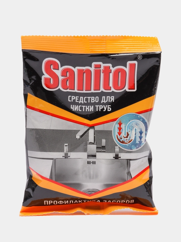 Антизасор Sanitol эффективное гранулированное средство для удаления засора в трубах, 90 гр
