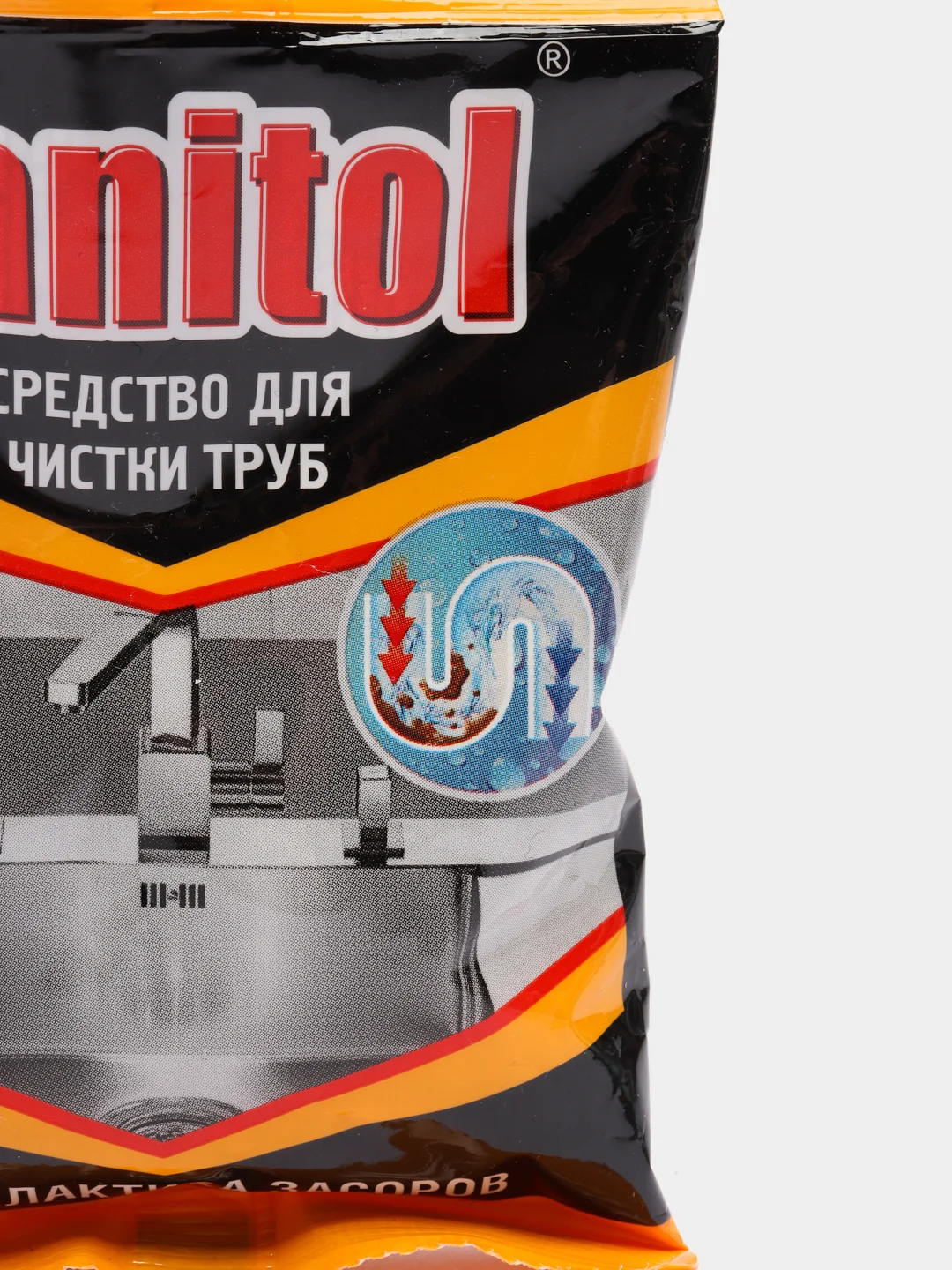 Антизасор Sanitol эффективное гранулированное средство для удаления засора в трубах, 90 гр