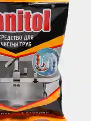 Антизасор Sanitol эффективное гранулированное средство для удаления засора в трубах, 90 гр