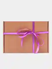 Фиолетовый коробка подарочная, картонная, с бумажным наполнителем