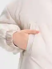 Молочный куртка женская, оверсайз, весна