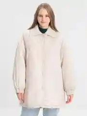 Молочный куртка женская, оверсайз, весна