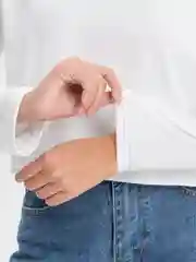 Белый лонгслив женский, оверсайз