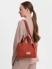 Коралловый сумка-шоппер через плечо