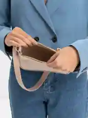 Бежевый сумка женская через плечо, сумка-багет