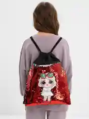 Красный мешок для обуви блестящий