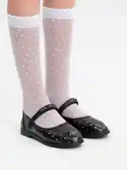 Черный туфли школьные для девочек нарядные, в школу на сменку