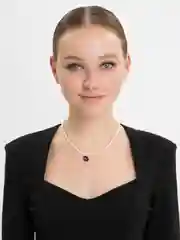 Черный чокер из белого жемчуга, с подвеской