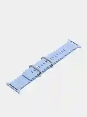 Голубой ремешок для часов Apple Watch 42, 44, 45, 49 мм, Ocean band, ULTRA, силикон