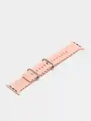 Розовый ремешок для часов Apple Watch 42, 44, 45, 49 мм, Ocean band, ULTRA, силикон