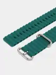 Тёмно-зелёный ремешок для часов Apple Watch 42, 44, 45, 49 мм, Ocean band, ULTRA, силикон