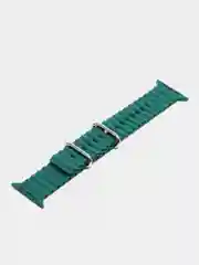 Тёмно-зелёный ремешок для часов Apple Watch 42, 44, 45, 49 мм, Ocean band, ULTRA, силикон