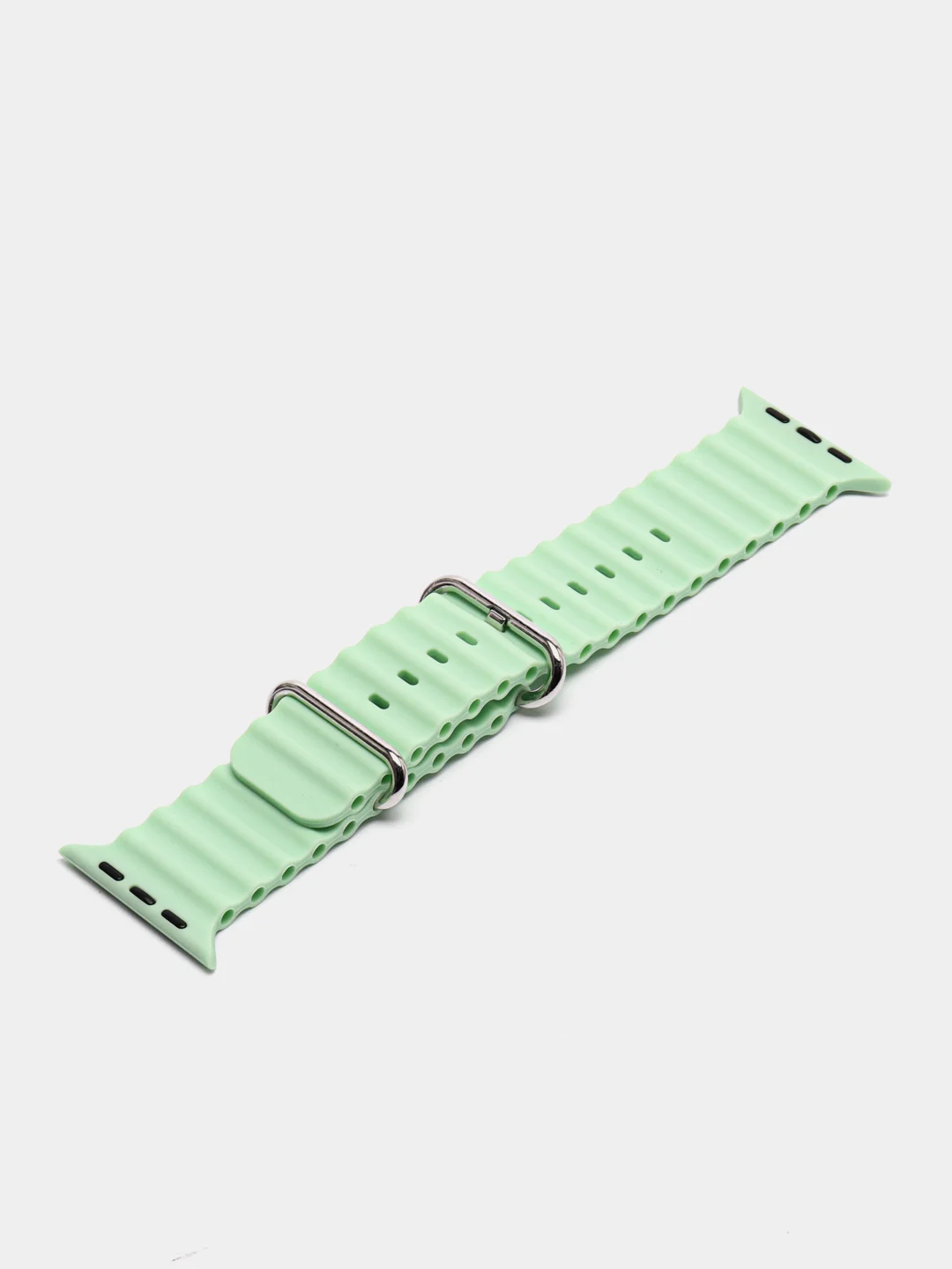 Мятный ремешок для часов Apple Watch 42, 44, 45, 49 мм, Ocean band, ULTRA, силикон
