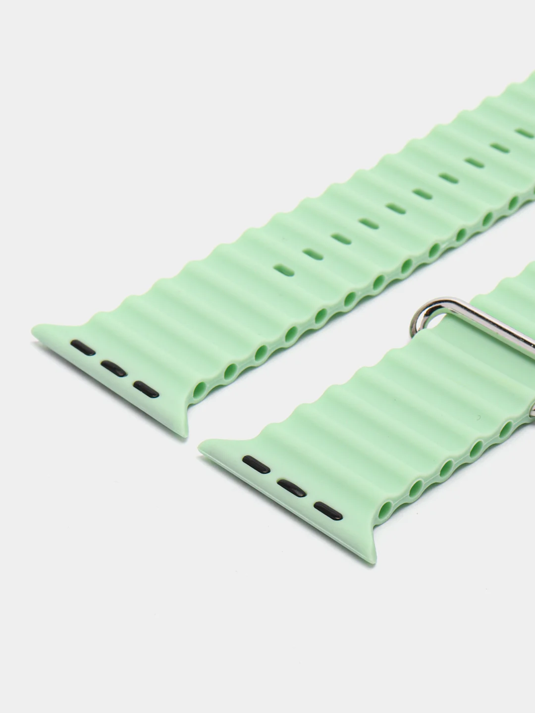 Мятный ремешок для часов Apple Watch 42, 44, 45, 49 мм, Ocean band, ULTRA, силикон