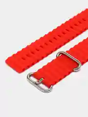 Алый ремешок для часов Apple Watch 42, 44, 45, 49 мм, Ocean band, ULTRA, силикон