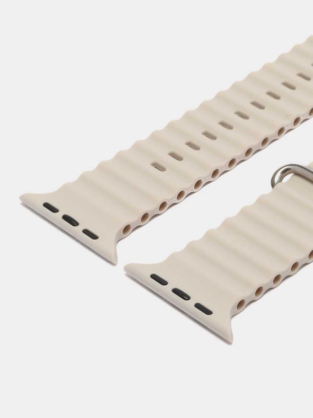 Серый меланж ремешок для часов Apple Watch 42, 44, 45, 49 мм, Ocean band, ULTRA, силикон