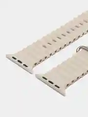 Серый меланж ремешок для часов Apple Watch 42, 44, 45, 49 мм, Ocean band, ULTRA, силикон
