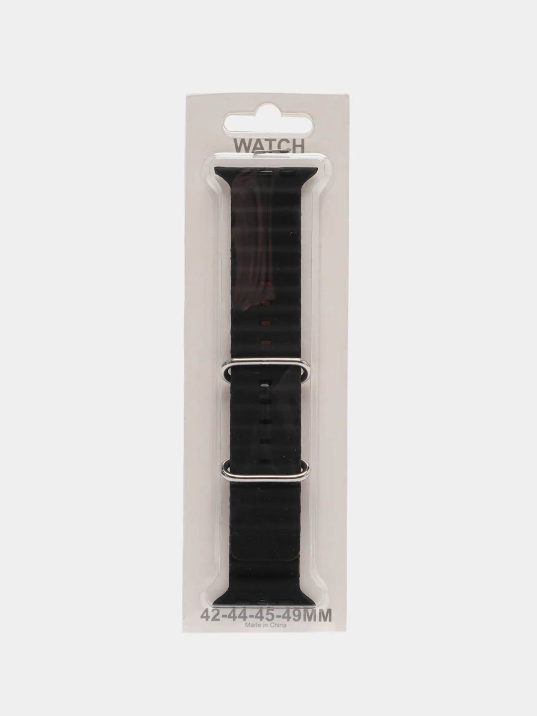 Черный ремешок для часов Apple Watch 42, 44, 45, 49 мм, Ocean band, ULTRA, силикон