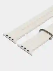Белый ремешок для часов Apple Watch 42, 44, 45, 49 мм, Ocean band, ULTRA, силикон