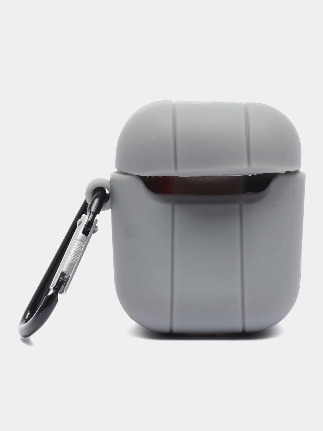 Оливковый чехол для беспроводных наушников AirPods (Аирподс) 1 / 2 / Pro, Pro 2 с карабином