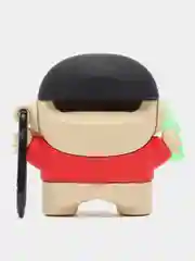 Пудровый чехол для беспроводных наушников AirPods (Аирподс) 1 / 2 / Pro, Pro 2 с карабином
