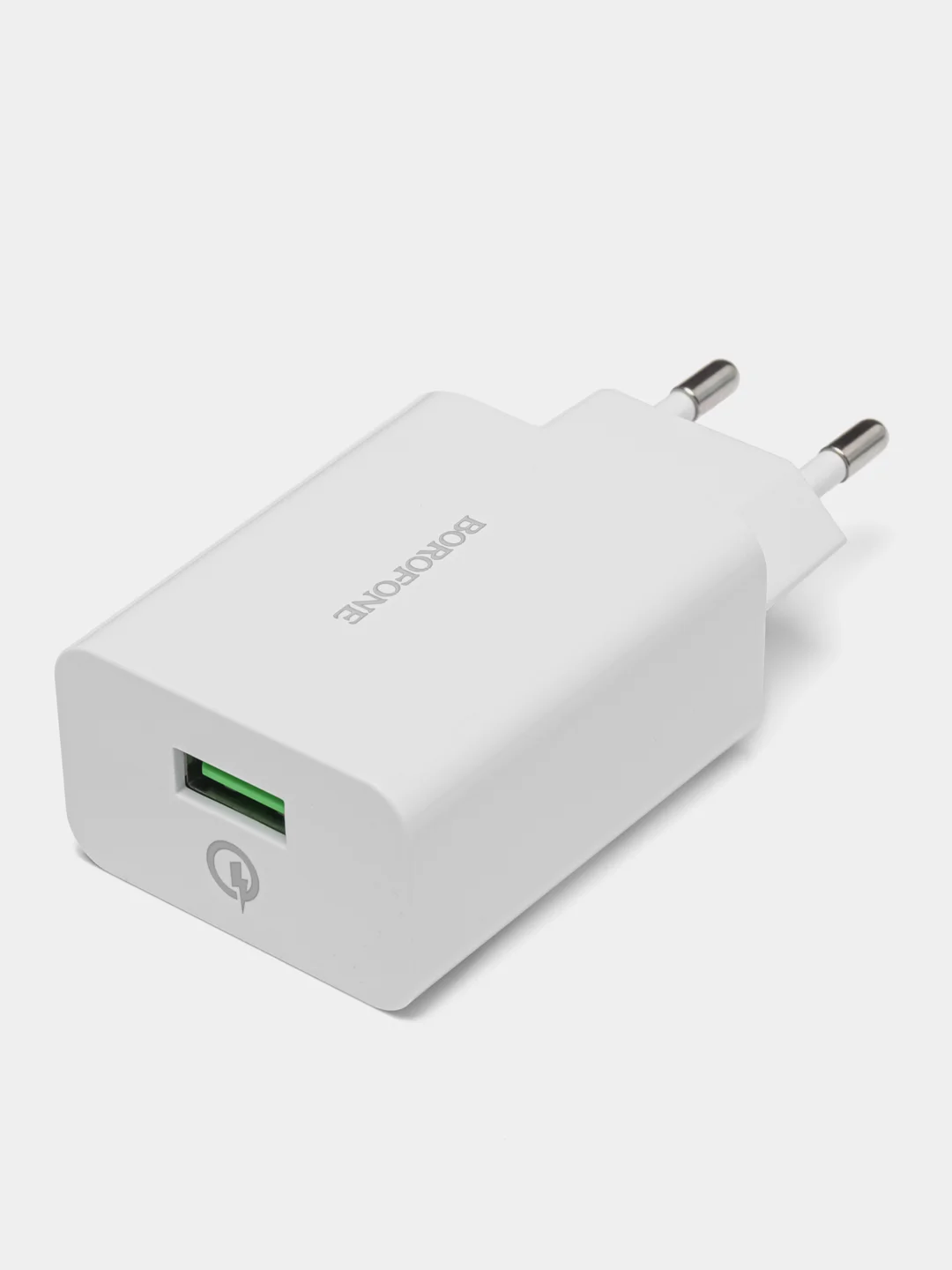 Белый зарядное устройство Borofone BA21A + кабель Type-C, Micro-USB (QC 3.0, 3A, 18W) для Android