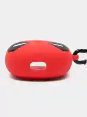 Рыжий чехол для беспроводных наушников AirPods (Аирподс) 1 / 2 / Pro, Pro 2 с карабином