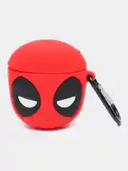Рыжий чехол для беспроводных наушников AirPods (Аирподс) 1 / 2 / Pro, Pro 2 с карабином