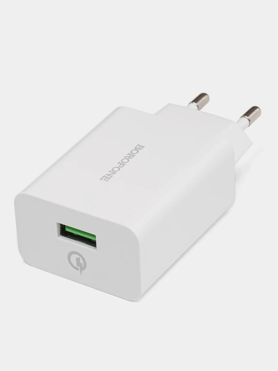 Белый зарядное устройство Borofone BA21A + кабель Type-C, Micro-USB (QC 3.0, 3A, 18W) для Android