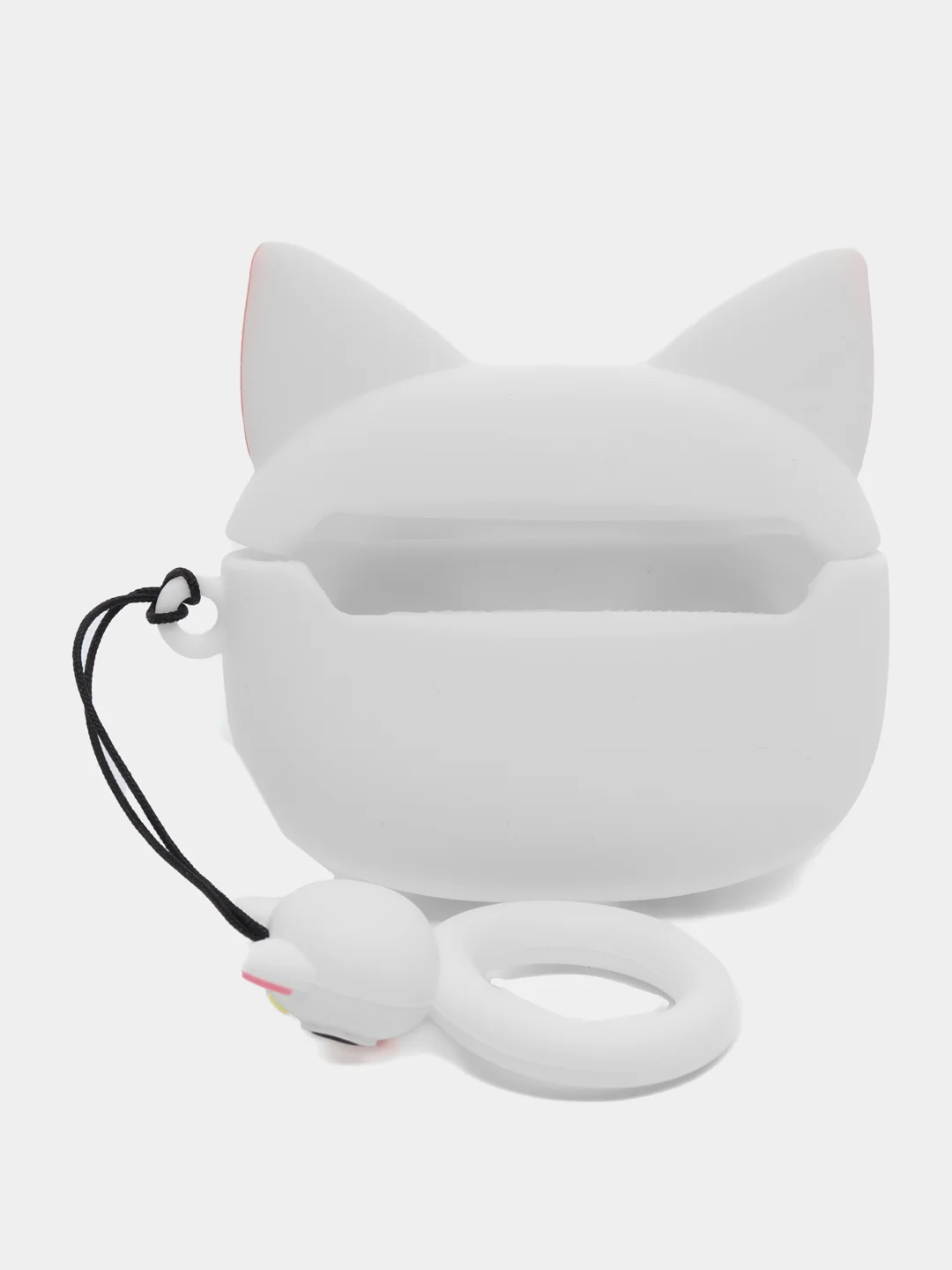 Рыжий чехол для беспроводных наушников AirPods (Аирподс) 1 / 2 / Pro, Pro 2 с карабином
