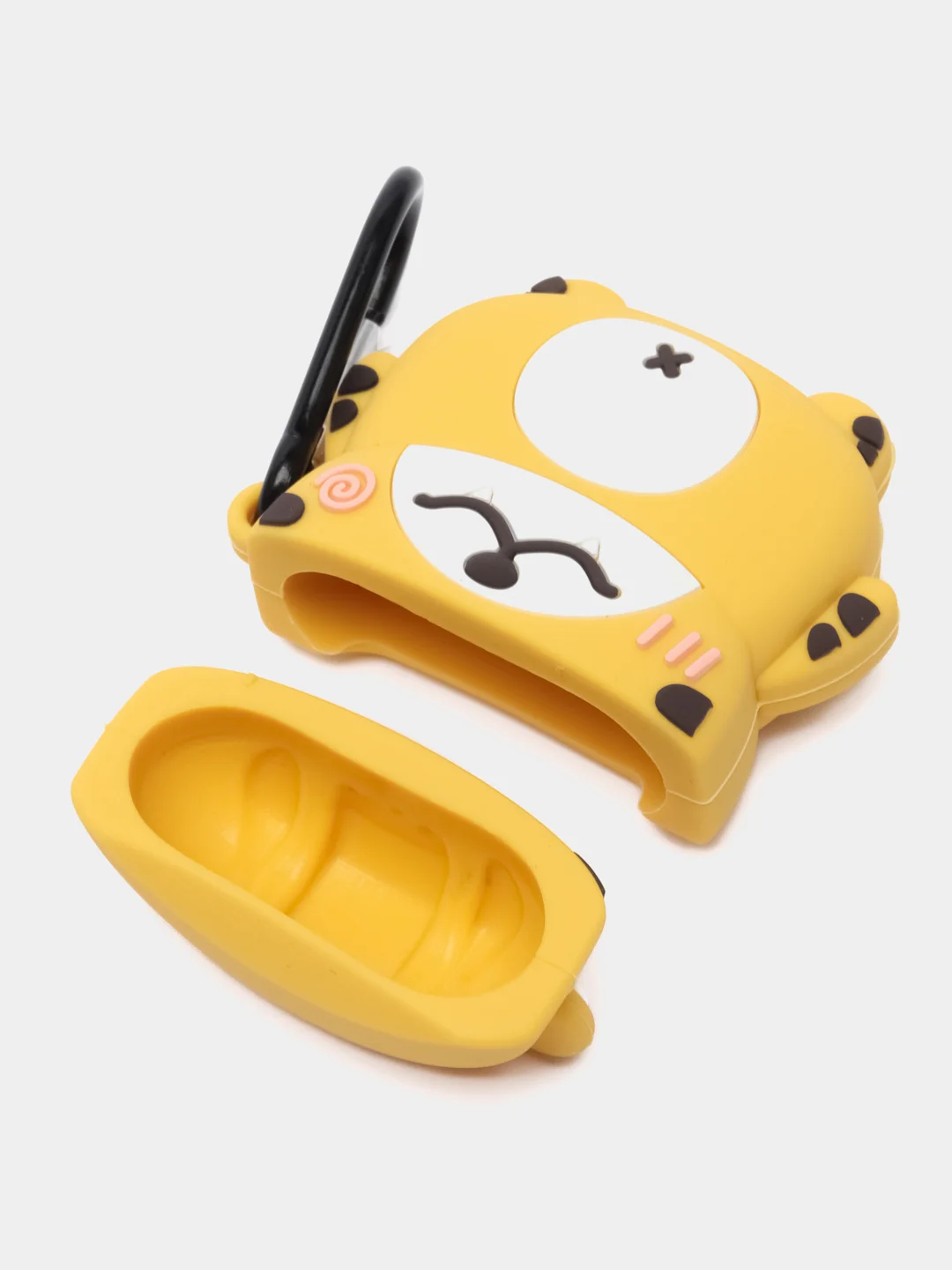Фуксия чехол для беспроводных наушников AirPods (Аирподс) 1 / 2 / Pro, Pro 2 с карабином
