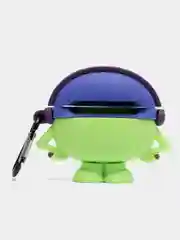 Рыжий чехол для беспроводных наушников AirPods (Аирподс) 1 / 2 / Pro, Pro 2 с карабином