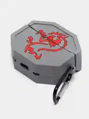Тёмно-зелёный чехол для беспроводных наушников AirPods (Аирподс) 1 / 2 / Pro, Pro 2 с карабином