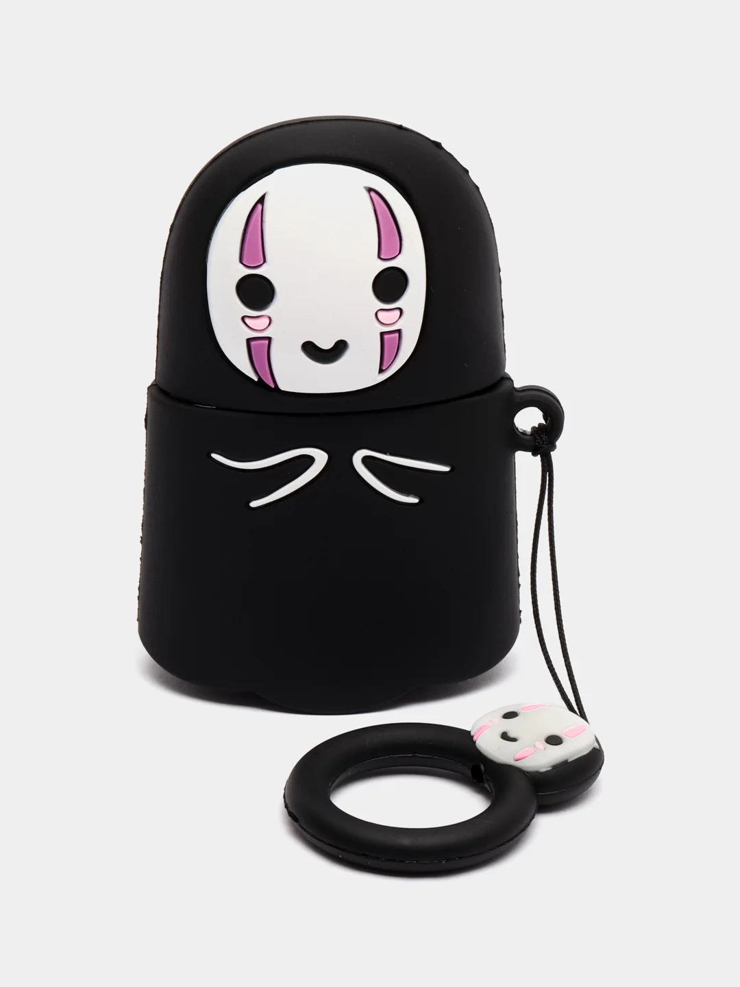 Рыжий чехол для беспроводных наушников AirPods (Аирподс) 1 / 2 / Pro, Pro 2 с карабином