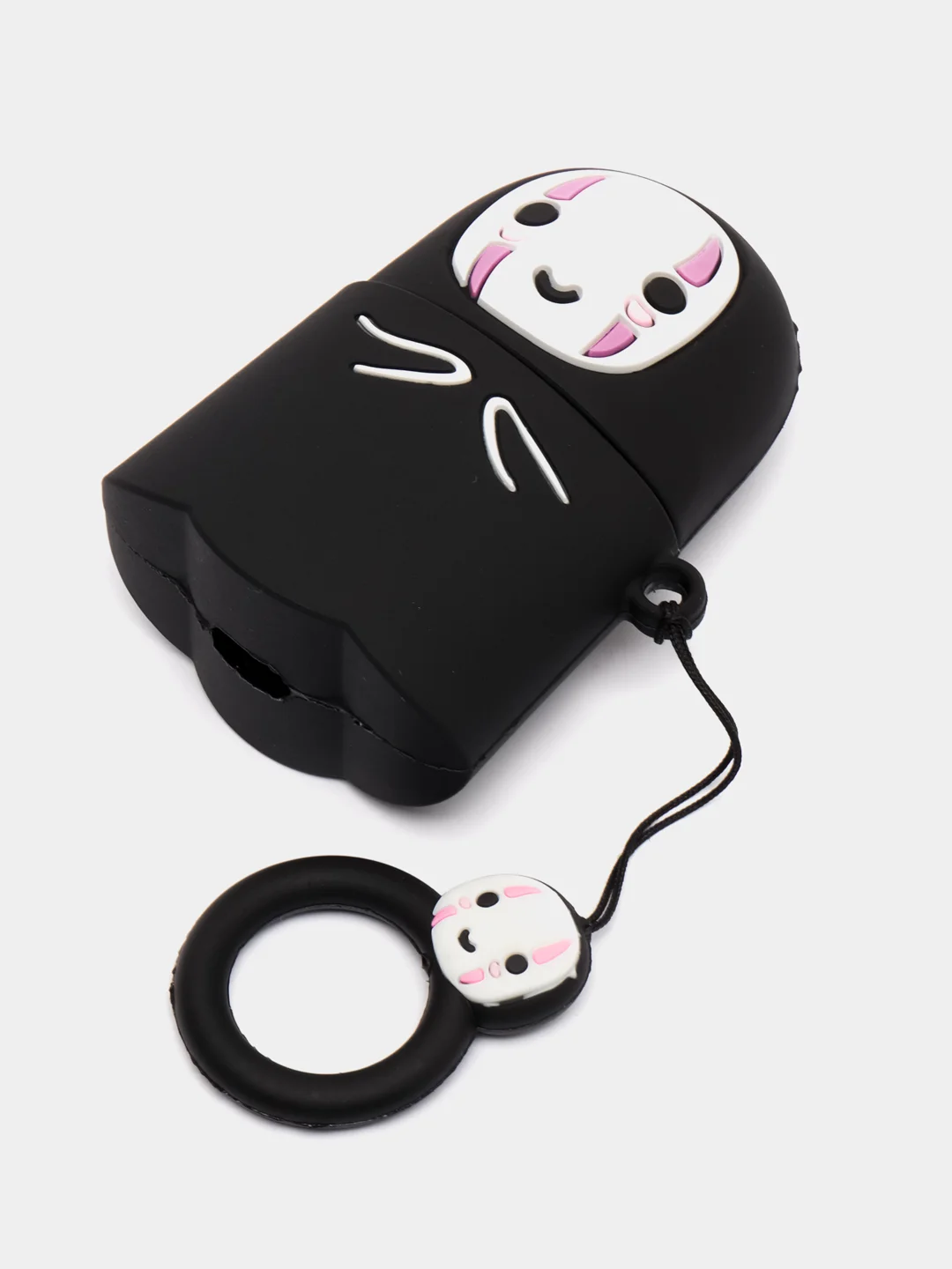 Рыжий чехол для беспроводных наушников AirPods (Аирподс) 1 / 2 / Pro, Pro 2 с карабином