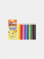 Карандаши 24 цвета, заточенные, шестигранные, пластиковые