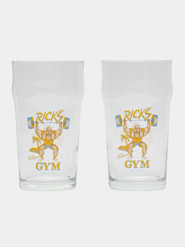 Набор пивных бокалов "Рик и Морти" Rick's gym 570 мл, 2 шт