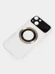 Золотой чехол Magsafe iPhone 14 13 12 11 Pro Max Mini Plus + магсейф айфон прозрачный