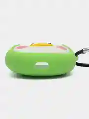 Тёмно-зелёный чехол для беспроводных наушников AirPods (Аирподс) 1 / 2 / Pro, Pro 2 с карабином